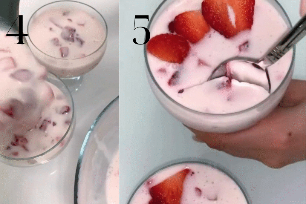 Strawberry Panna Cotta with Greek Yogurt - Gnatko Strawberry Panna Cotta with Greek Yogurt 00